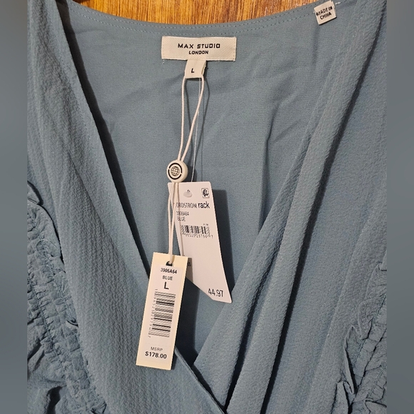 MAX STUDIO Pebble Crepe Flutter Sleeve Maxi Dress - Picture 2 of 3